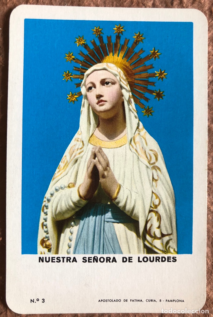 Coleccionismo calendarios: NUESTRA SE&Ntilde;ORA DE LOURDES. CALENDARIO HERACLIO FOURNIER DE 1971. N&deg; 3.