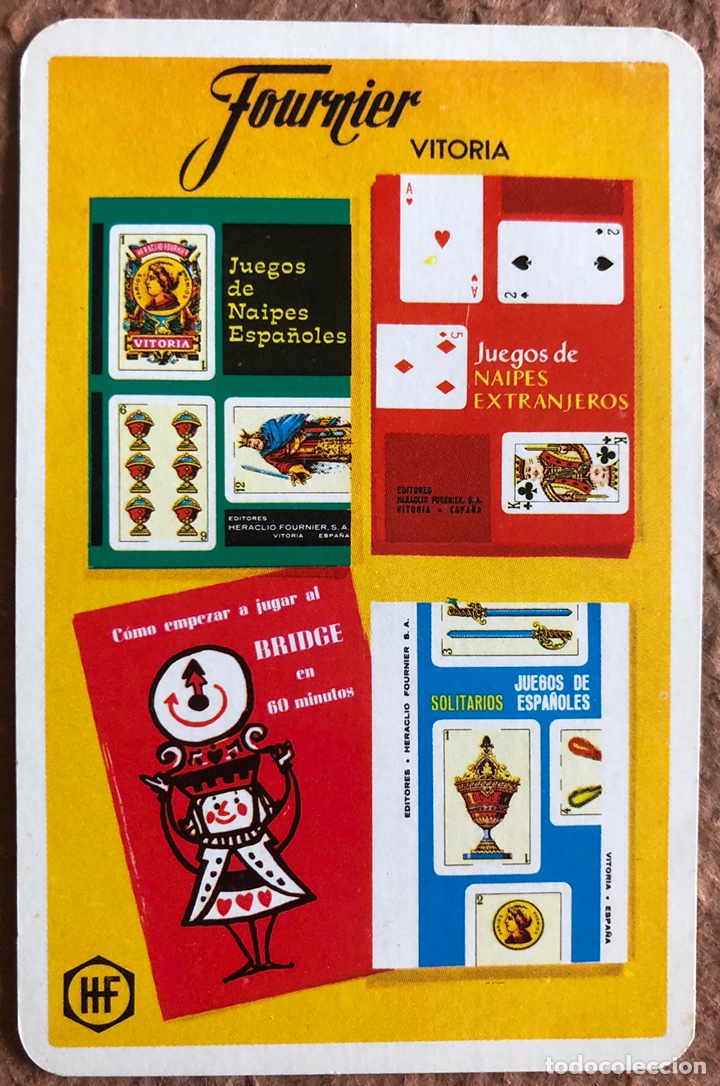 Coleccionismo calendarios: NAIPES FOURNIER VITORIA. CALENDARIO HERACLIO FOURNIER DE 1972.