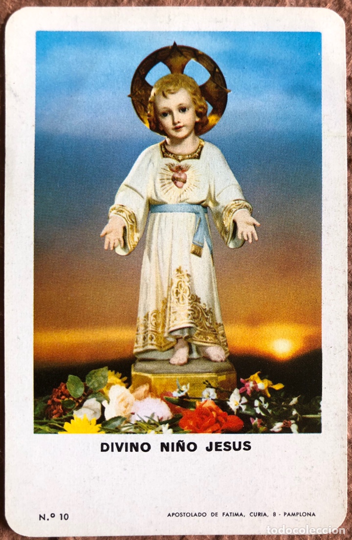 Collectables Calendars: DIVINO NI&Ntilde;O JES&Uacute;S. CALENDARIO HERACLIO FOURNIER DE 1971. N&deg; 10.