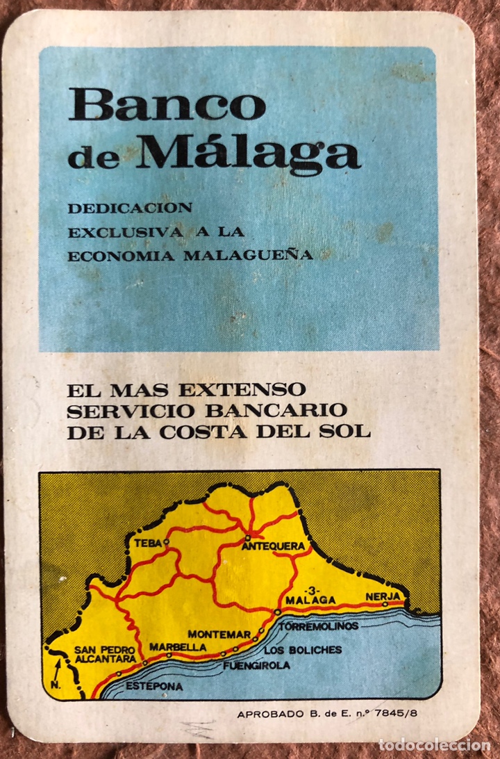 Sammeln von Kalendern: BANCO DE M&Aacute;LAGA. CALENDARIO HERACLIO FOURNIER DE 1971.