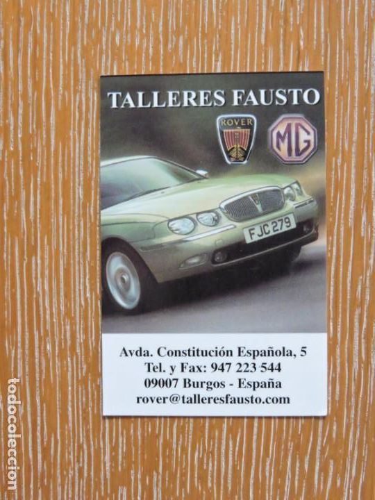 Coleccionismo calendarios: Calendario de bolsillo - TALLERES FAUSTO - BURGOS - ROVER MG - A&ntilde;o 2004