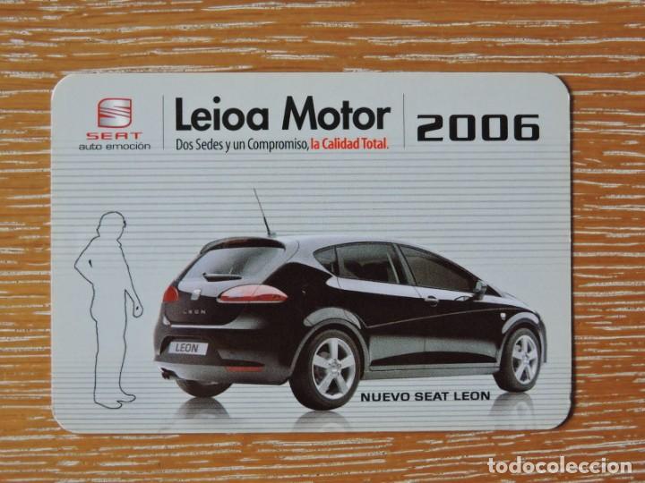Coleccionismo Calendarios: Calendario Bolsillo - LEIOA MOTOR - SEAT LE&Oacute;N - COCHE - A&ntilde;o 2006