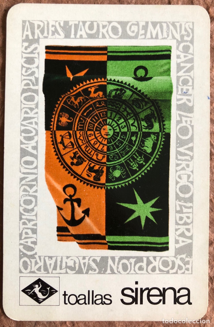 Coleccionismo calendarios: TOALLAS SIRENA. CALENDARIO HERACLIO FOURNIER DE 1968.