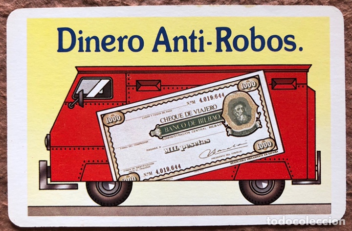 Colecionismo Calend&aacute;rios: DINERO ANTI ROBOS (BANCO BILBAO). CALENDARIO HERACLIO FOURNIER DE 1980.
