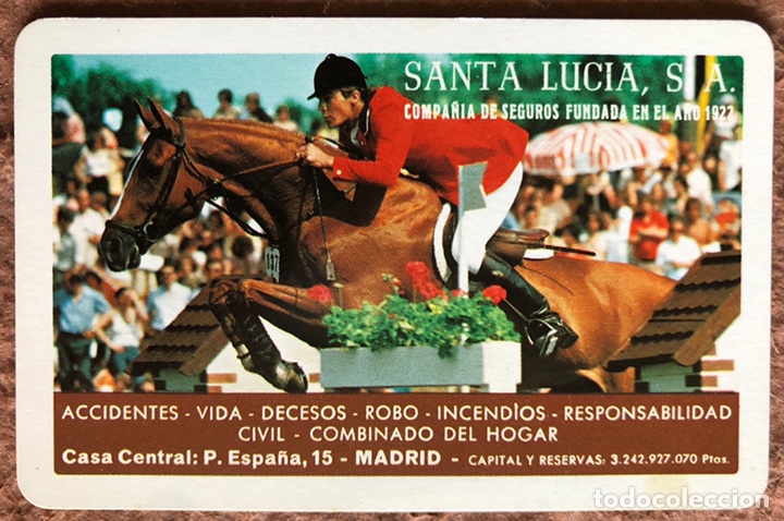 Sammeln von Kalendern: SANTA LUC&Iacute;A COMPA&Ntilde;&Iacute;A DE SEGUROS. CALENDARIO HERACLIO FOURNIER DE 1982.
