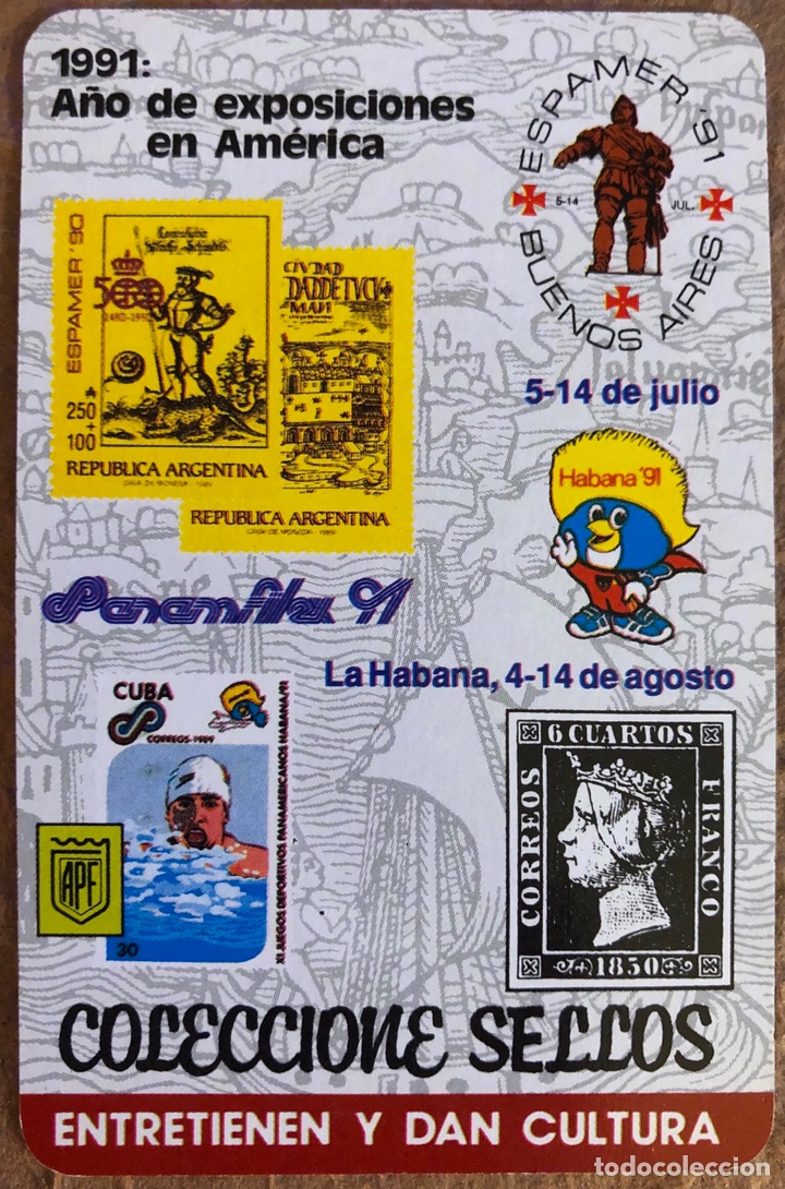 Coleccionismo calendarios: EDIFIL (CAT&Aacute;LOGOS Y &Aacute;LBUMES PARA SELLOS). CALENDARIO HERACLIO FOURNIER DE 1991.