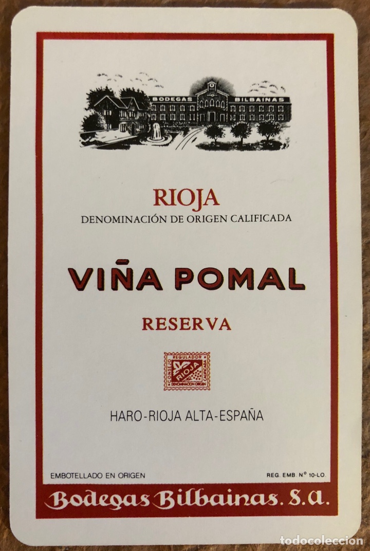 Collezionismo Calendari: VI&Ntilde;A POMAL. CALENDARIO HERACLIO FOURNIER DE 1995.