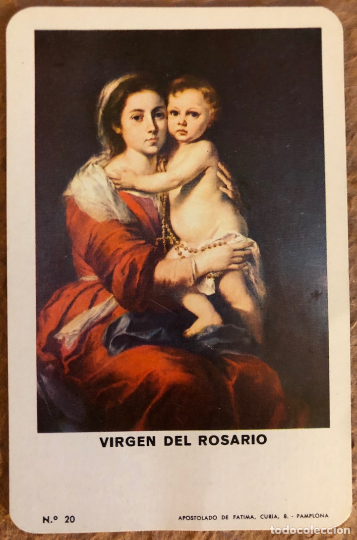 Coleccionismo calendarios: VIRGEN DEL ROSARIO. CALENDARIO HERACLIO FOURNIER DE 1974. N&deg; 20.
