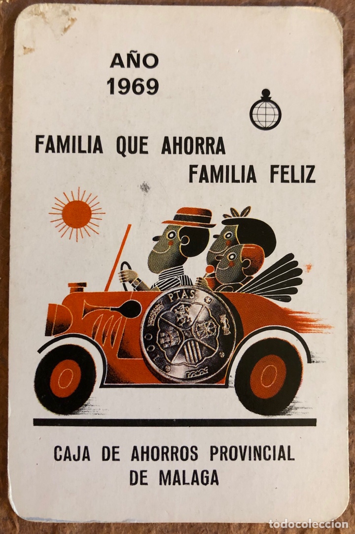 Coleccionismo calendarios: CAJA DE AHORROS PROVINCIAL DE M&Aacute;LAGA. CALENDARIO HERACLIO FOURNIER DE 1969.