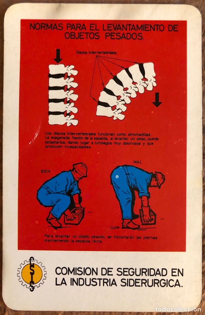Sammeln von Kalendern: COMISI&Oacute;N DE SEGURIDAD EN LA INDUSTRIA SIDER&Uacute;RGICA. CALENDARIO HERACLIO FOURNIER DE 1969.