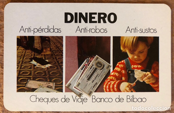 Coleccionismo calendarios: CHEQUES DE VIAJE BANCO DE BILBAO. CALENDARIO HERACLIO FOURNIER DE 1975.