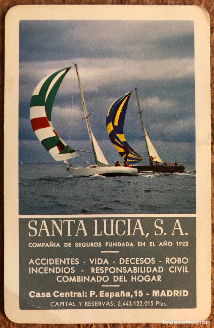 Coleccionismo calendarios: SEGUROS SANTA LUC&Iacute;A. CALENDARIO HERACLIO FOURNIER DE 1981.