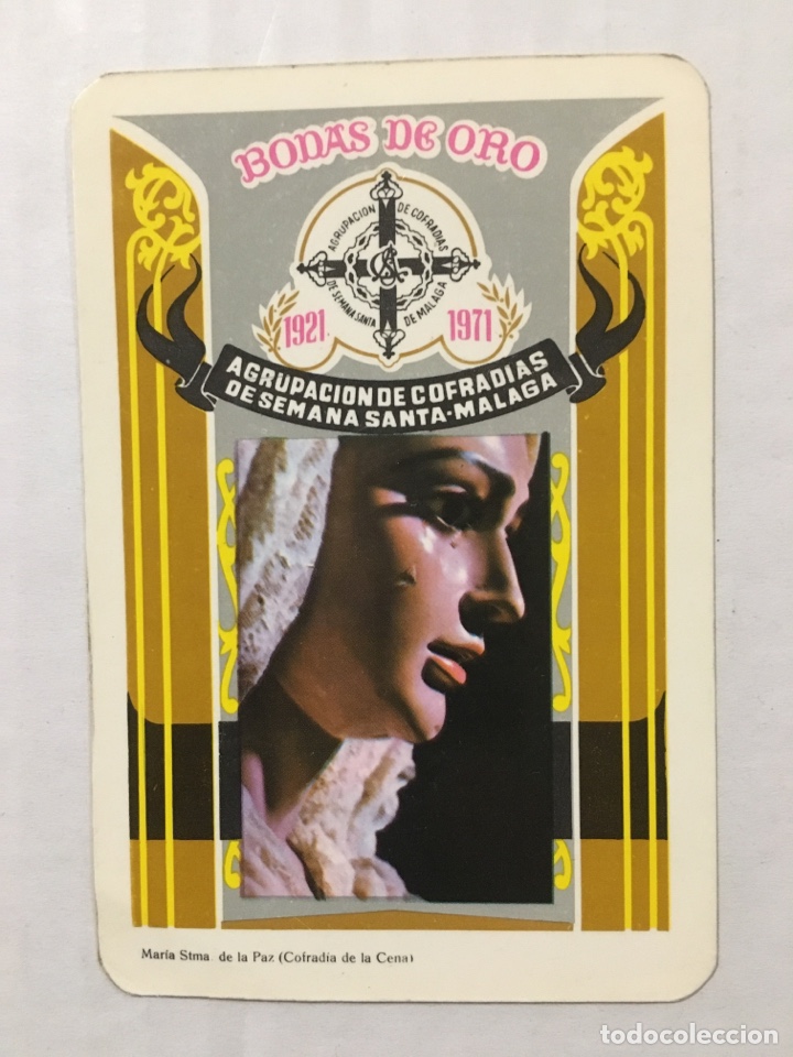 Coleccionismo Calendarios: Calendario 1971, cofrad&iacute;a de malaga