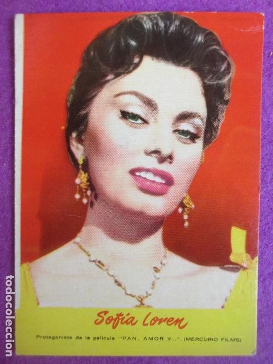 Coleccionismo Calendarios: CALENDARIO SOFIA LOREN 1959 PUBLICIDAD TRASERA OPTICA MENDOZA
