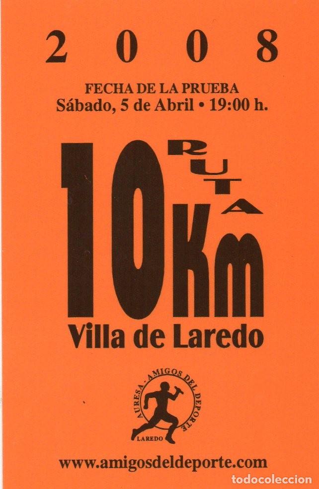 Coleccionismo calendarios: Calendario de Publicidad 2008 - RUTA 10 KM. VILLA DE LAREDO