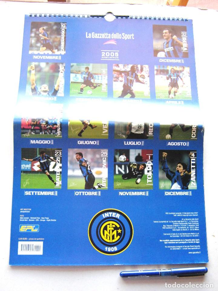 Coleccionismo Calendarios: CALENDARIO INTER MILAN MILANO ANNO 2005 UFFICIALE + LA GAZZETTA DELLO SPORT 30x42 DOBLEZ CENTRAL