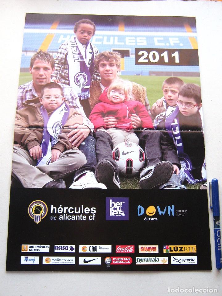 Coleccionismo Calendarios: CALENDARIO PARED HERCULES CF ALICANTE A&Ntilde;O 2011 OFICIAL 30 x 21 CM BUEN ESTADO DOWN SINDROME