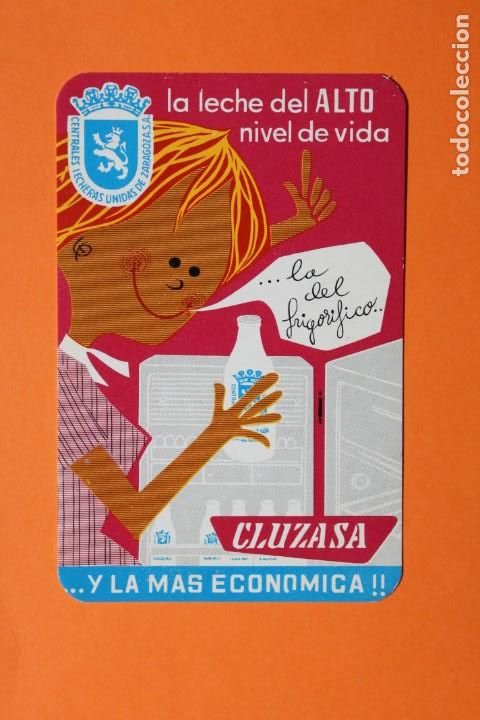 Collectables Calendars: CALENDARIO DE BOLSILLO. LECHE CLUZASA. ZARAGOZA. LA DEL ALTO NIVEL DE VIDA. A&Ntilde;O 1970.