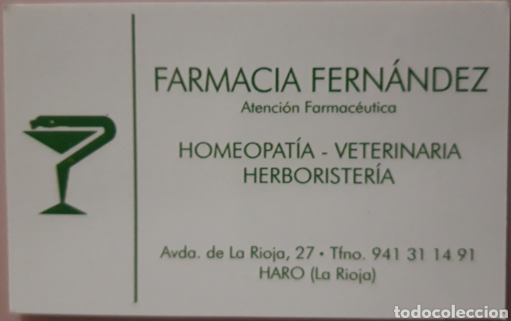 Colecionismo Calend&aacute;rios: CALENDARIO 2008. FARMACIA FERN&Aacute;NDEZ DE HARO