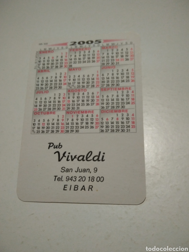 Coleccionismo calendarios: Pub Vivaldi calendario chicas Eibar - Foto 1