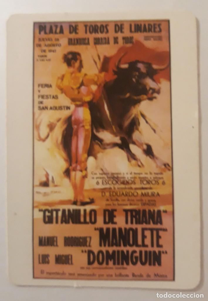 Coleccionismo Calendarios: -77396 CALENDARIO PINTURA CARTEL TOROS LINARES, A&Ntilde;O 1986, MANOLETE