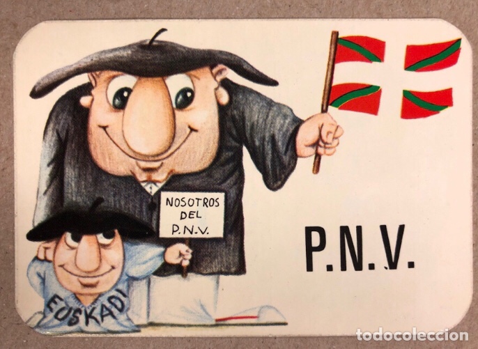 Coleccionismo calendarios: P.N.V. (PARTIDO NACIONALISTA VASCO). CALENDARIO POL&Iacute;TICO VASCO DE 1981. GR&Aacute;FICAS VIZCAYA (BILBAO).