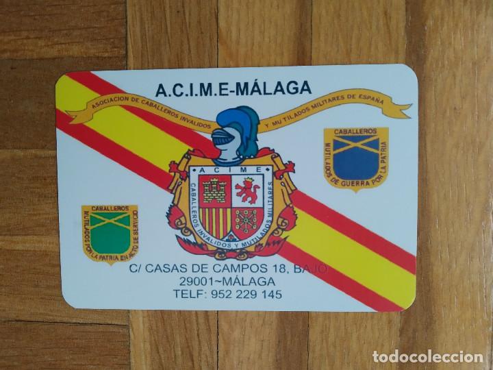 Coleccionismo calendarios: CALENDARIO ACIME. ASOCIACION DE CABALLEROS INVALIDOS Y MULITADOS MILITARES DE ESPA&Ntilde;A A&Ntilde;O 2010 MALAGA