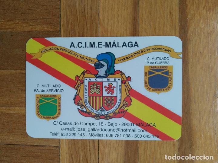 Coleccionismo calendarios: CALENDARIO ACIME. ASOCIACION DE CABALLEROS INVALIDOS Y MULITADOS MILITARES DE ESPA&Ntilde;A A&Ntilde;O 2012 MALAGA