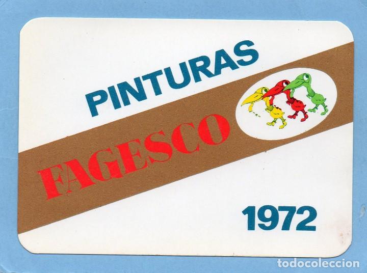 Collectionnisme Calendriers: Calendario de Publicidad 1972 - PINTURAS FAGESCO