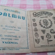 Coleccionismo Calendarios: **CALENDARIO, -- CAMPEONATO NACIONAL DE LIGA 1955/56 -- PUBLICIDAD DE CALZADOS DALMAU**