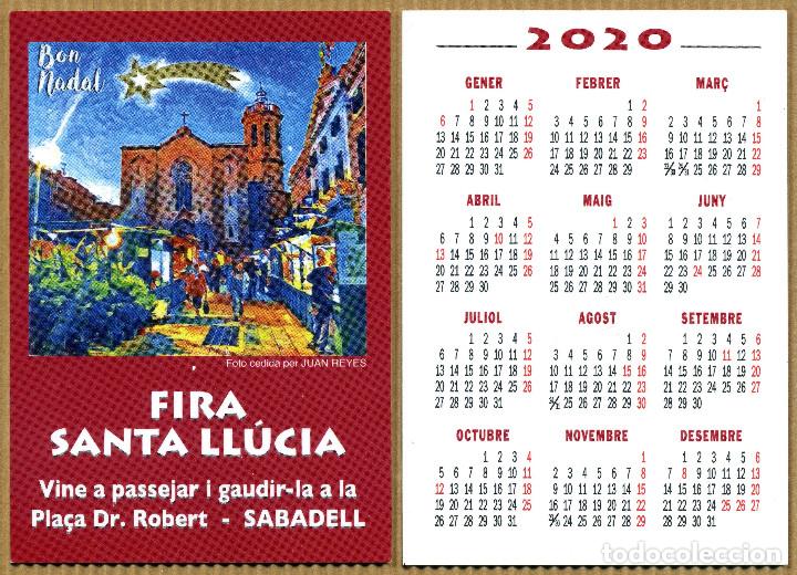 Colecionismo Calend&aacute;rios: CALENDARIO BOLSILLO FIRA SANTA LL&Uacute;CIA - SABADELL 2020