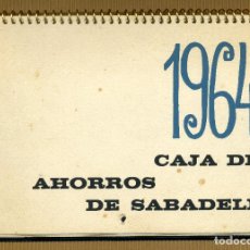 Coleccionismo Calendarios: CALENDARIO DE PARED CAJA DE AHORROS DE SABADELL 1964.