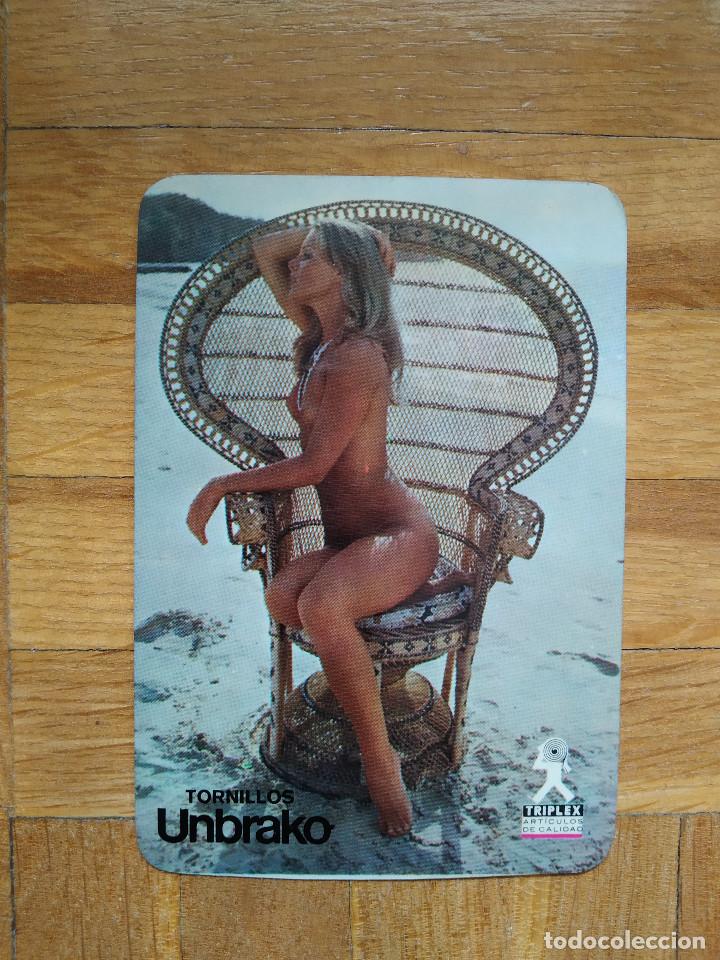 Coleccionismo calendarios: CALENDARIO CHICA EROTICA. TORNILLOS UNBRAKO. TRIPLEX. BARCELONA A&Ntilde;O 1977. VER FOTOS