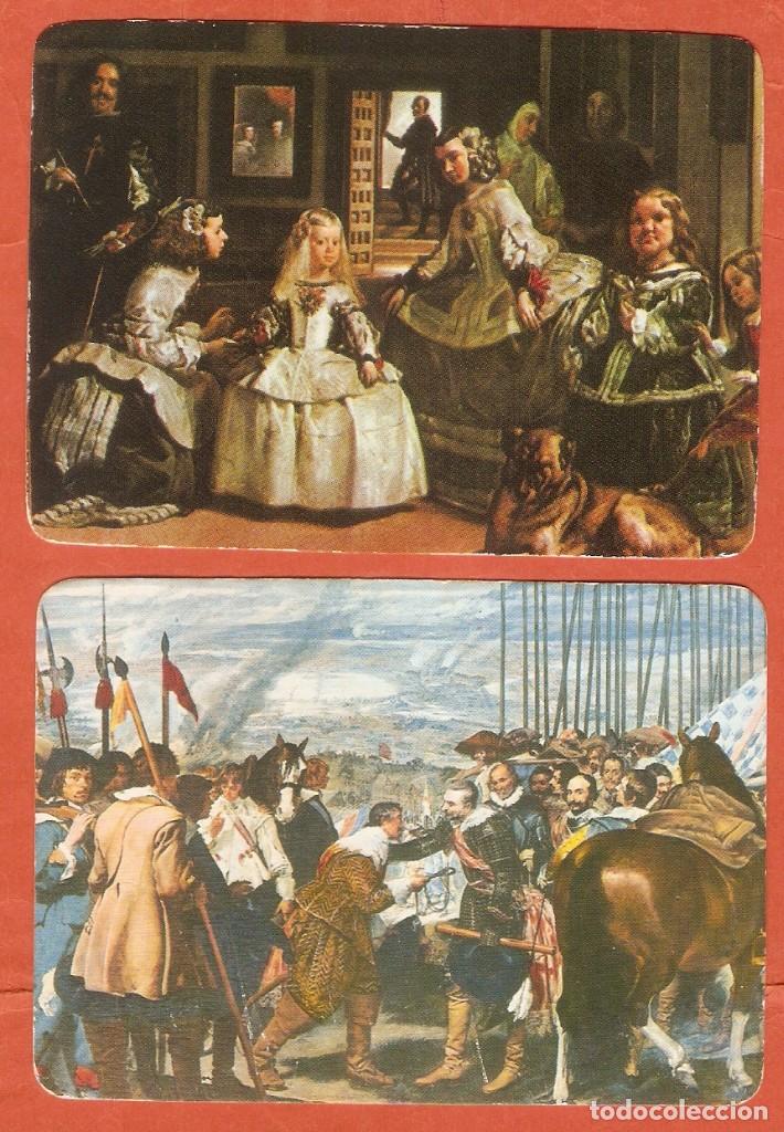 Coleccionismo calendarios: 2 CALENDARIOS BOLSILLO A&Ntilde;O 1974 PINTURA - VEL&Aacute;ZQUEZ - PUBLICIDAD TURRONES TECLO - VER FOTO REVERSO