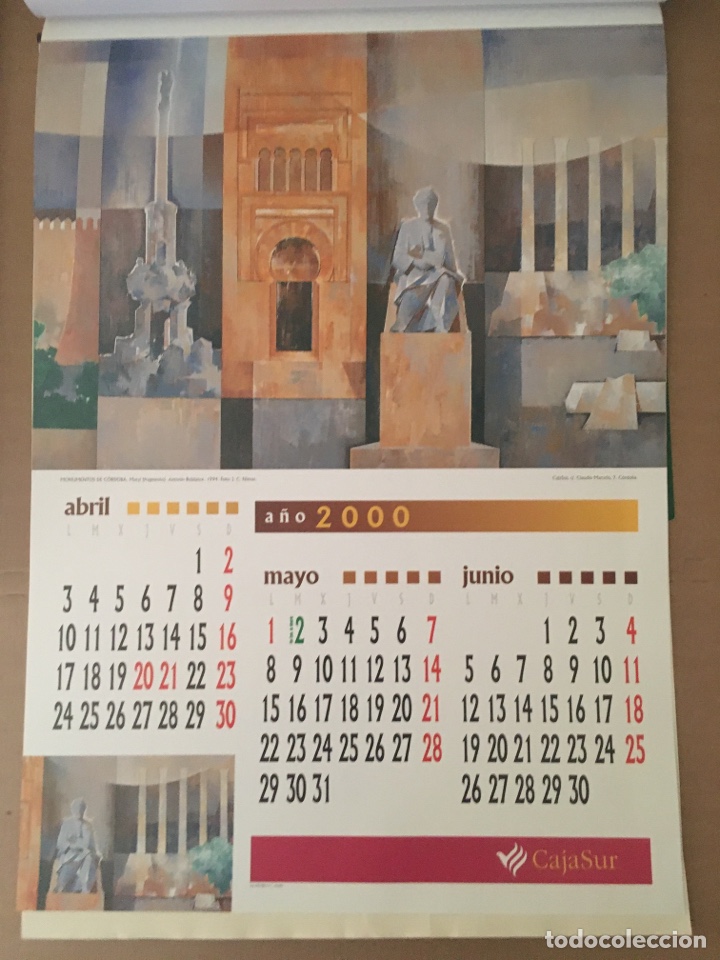 Coleccionismo calendarios: Almanaque Cajasur 2000, nuevo - Foto 3