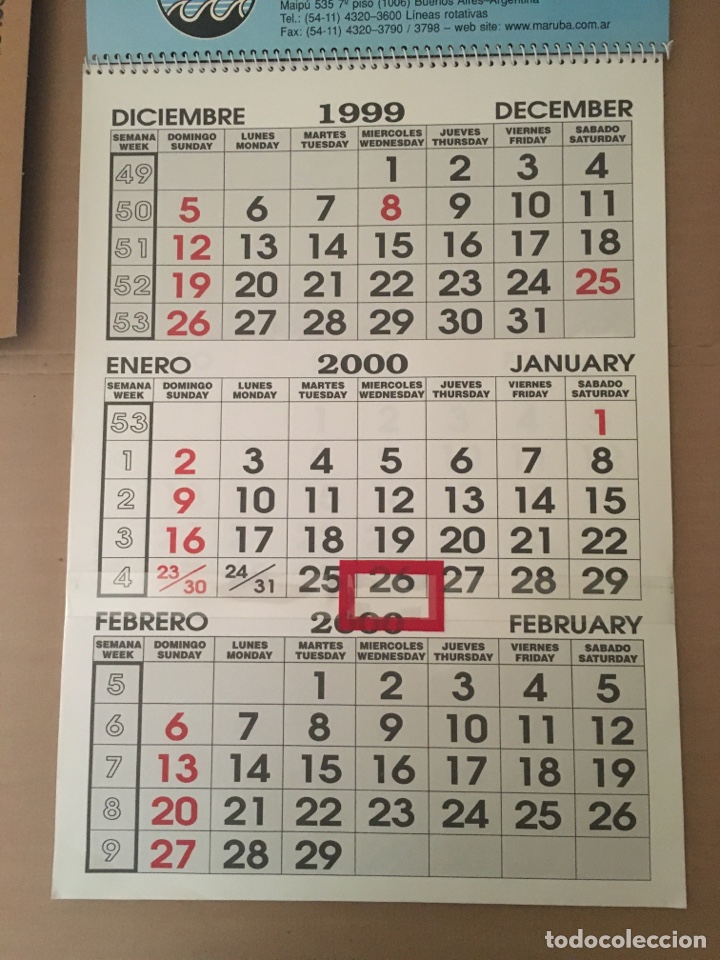 Coleccionismo calendarios: Almanaque naviera 1999, nuevo - Foto 2