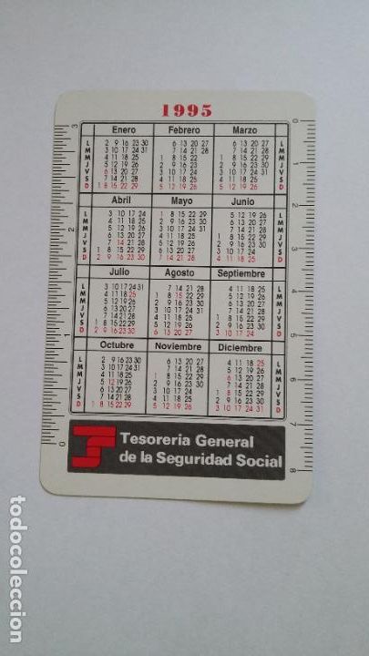Collezionismo Calendari: CALENDARIO PUBLICITARIO DE BOLSILLO. REGIMEN GENERAL DE LA SEGURIDAD SOCIAL. 1995. tdkp16