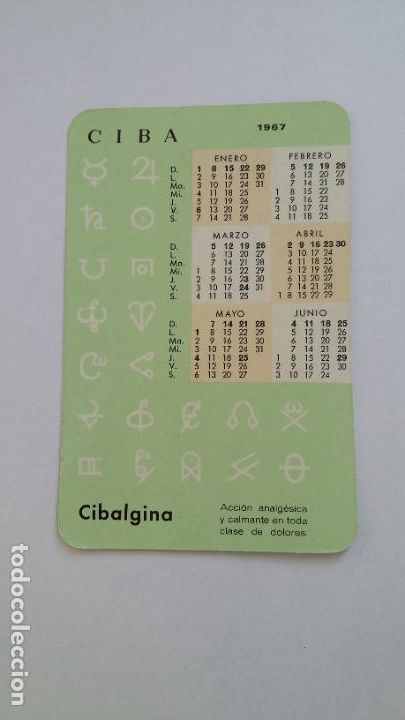 Collezionismo Calendari: CALENDARIO DE BOLSILLO PUBLICITARIO CIBALGINA A&Ntilde;O 1966. TDKP16