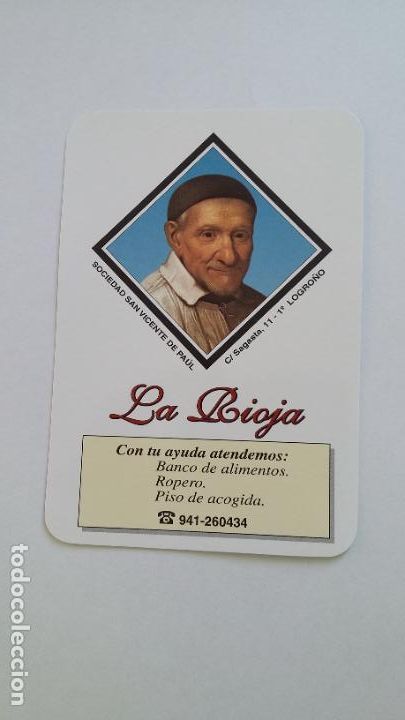 Colecionismo Calend&aacute;rios: CALENDARIO DE BOLSILLO. SAN VICENTE DE PAUL LA RIOJA. A&Ntilde;O 2020. TDKP16