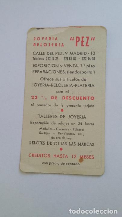 Sammeln von Kalendern: CALENDARIO DE BOLSILLO - Joyer&iacute;a Relojer&iacute;a Pez. MADRID 1966. TDKP16