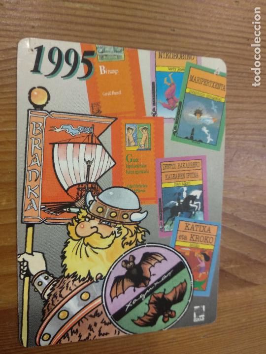 Coleccionismo calendarios: CALENDARIO BOLSILLO LITERATURA VASCA 1995 (LIBROS INFANTILES - ELKAR) VIKINGO