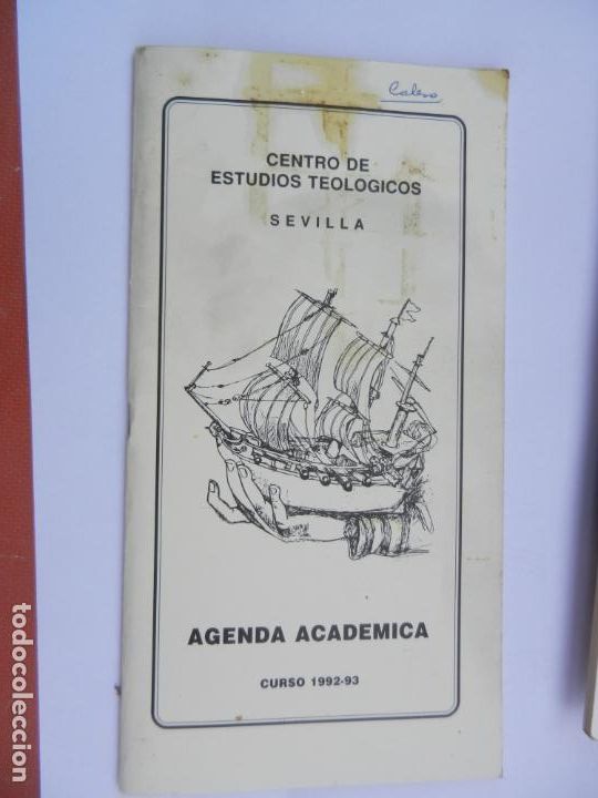 Collezionismo Calendari: CENTRO DE ESTUDIOS TEOL&Oacute;GICOS - SEVILLA - AGENDA ACAD&Eacute;MICA CURSO 1992-1993.