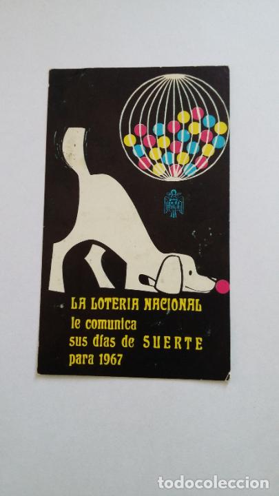 Collectionnisme Calendriers: CALENDARIO PUBLICITARIO LOTERIA NACIONAL. PERRO. A&Ntilde;O 1967. TDKP16