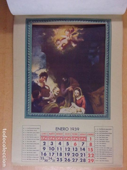 Colecionismo Calend&aacute;rios: CALENDARIO 1939 / ENCUADERNADO EN CUBIERTA DURA