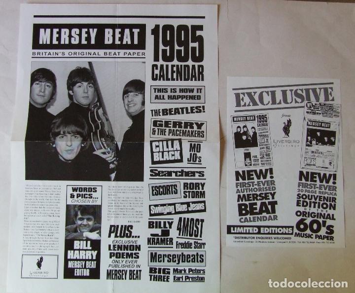 Coleccionismo Calendarios: PUBLICIDAD CALENDARIO BEATLES 1995 PERIODICO MERSEY BEAT LIVERPOOL