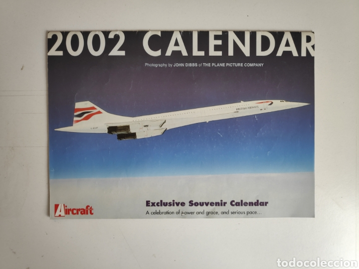 Coleccionismo calendarios: Calendario Avion Concorde. 2002 - Foto 1