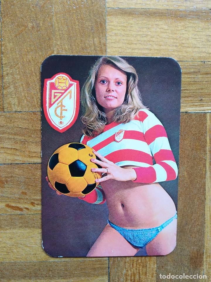 Collezionismo Calendari: CALENDARIO CHICA . FUTBOL ESCUDO DEL GRANADA C.F A&Ntilde;O 1977. VER FOTOS