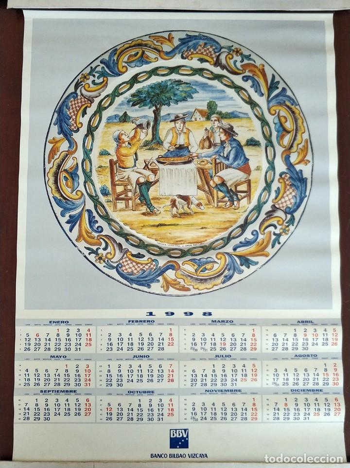 Coleccionismo Calendarios: Bonito calendario de pared a&ntilde;o 1998 plato ceramica Valenciana - Banco Bilbao Vicaya