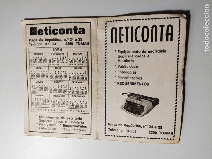 Sammeln von Kalendern: CALENDARIO NETICONTA. TOMAR PORTUGAL. A&Ntilde;O 1984 TDKP16