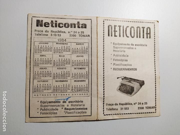 Collectables Calendars: CALENDARIO NETICONTA. TOMAR PORTUGAL. A&Ntilde;O 1984 TDKP16